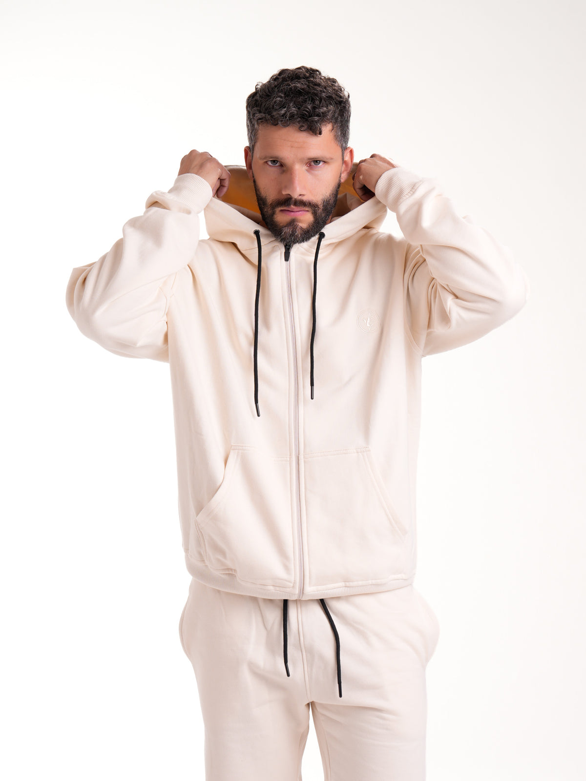 Buso Masculino | con Capota Abierta Beige Cordón Negro