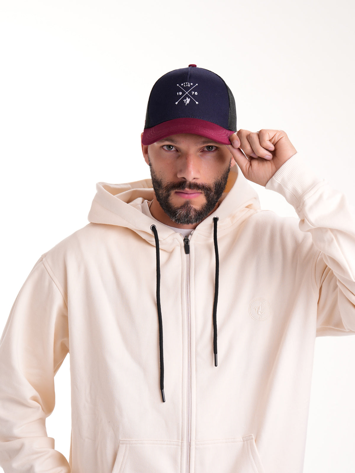 Gorra Unisex | Azul Oscuro Vinotinto Malla
