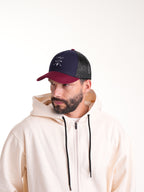 Gorra Unisex | Azul Oscuro Vinotinto Malla