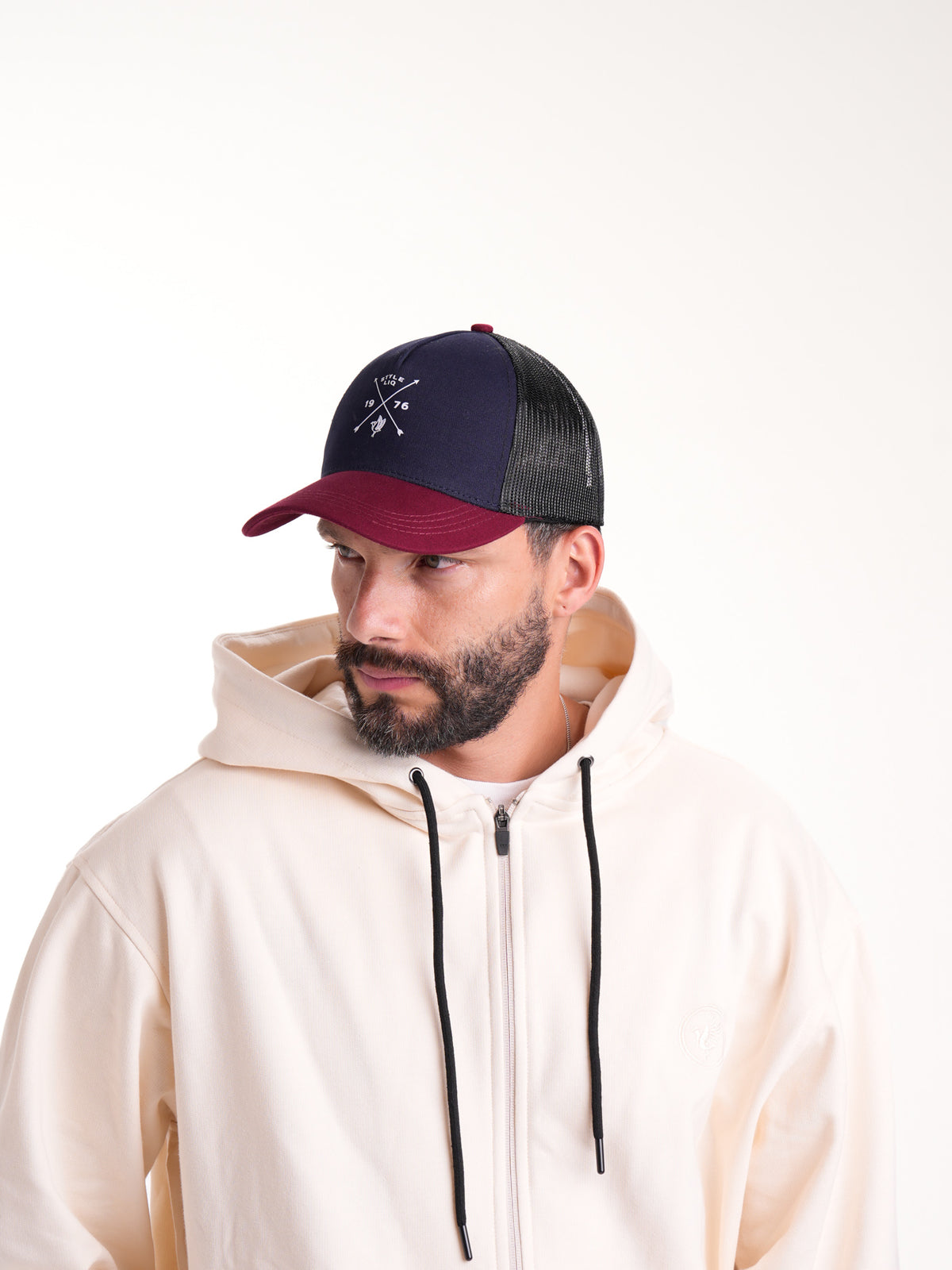 Gorra Unisex | Azul Oscuro Vinotinto Malla