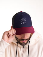 Gorra Unisex | Azul Oscuro Vinotinto Malla