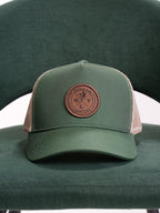 Gorra Unisex | Verde Oliva Beige Logo Café en Malla