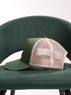 Gorra Unisex | Verde Oliva Beige Logo Café en Malla