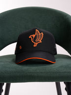 Gorra Unisex | Negro Malla con Logo en Naranja