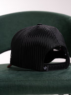 Gorra Unisex | Negro Malla con Logo en Naranja