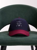 Gorra Unisex | Azul Oscuro Vinotinto Malla