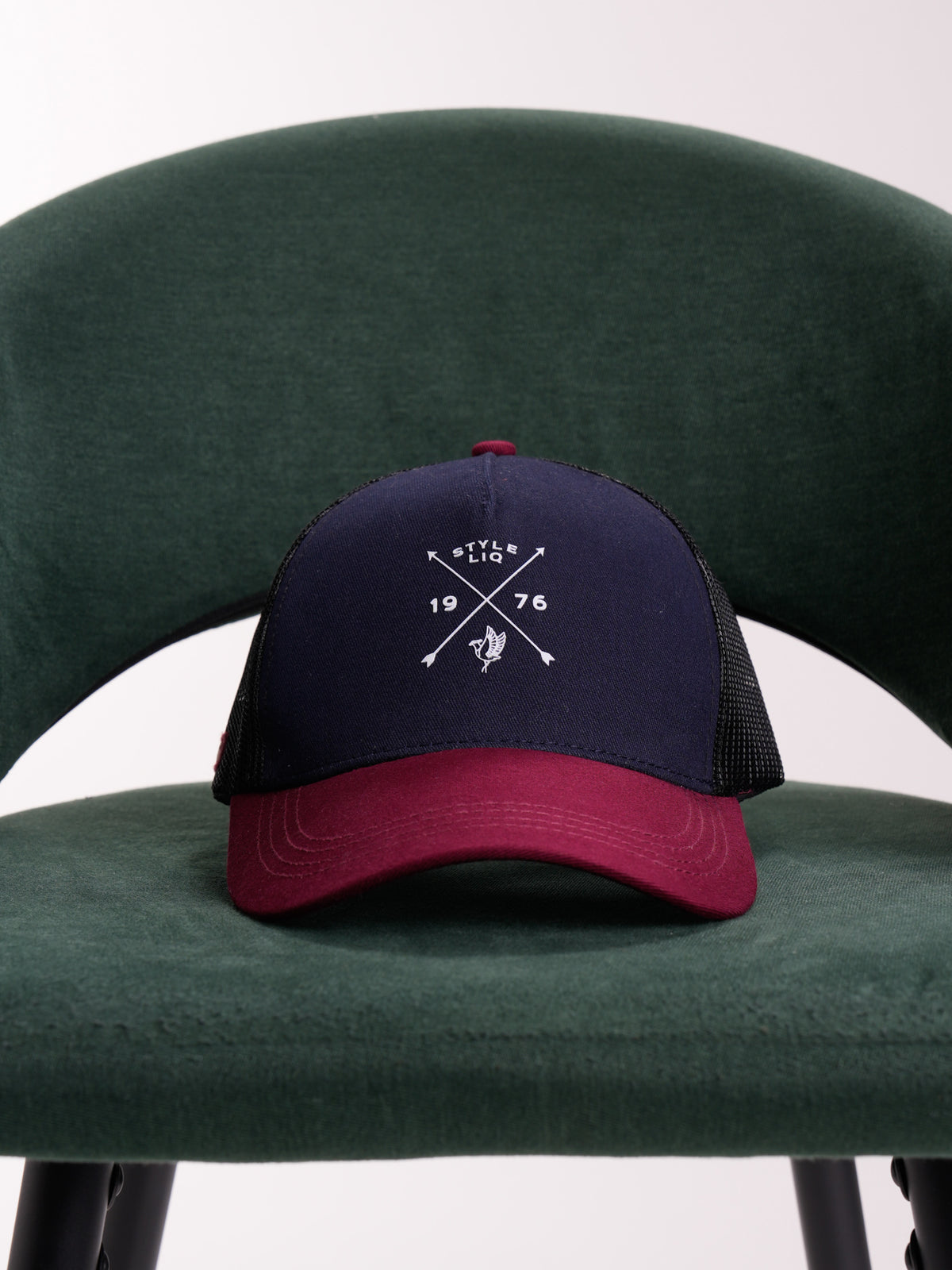 Gorra Unisex | Azul Oscuro Vinotinto Malla
