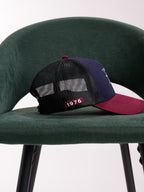 Gorra Unisex | Azul Oscuro Vinotinto Malla