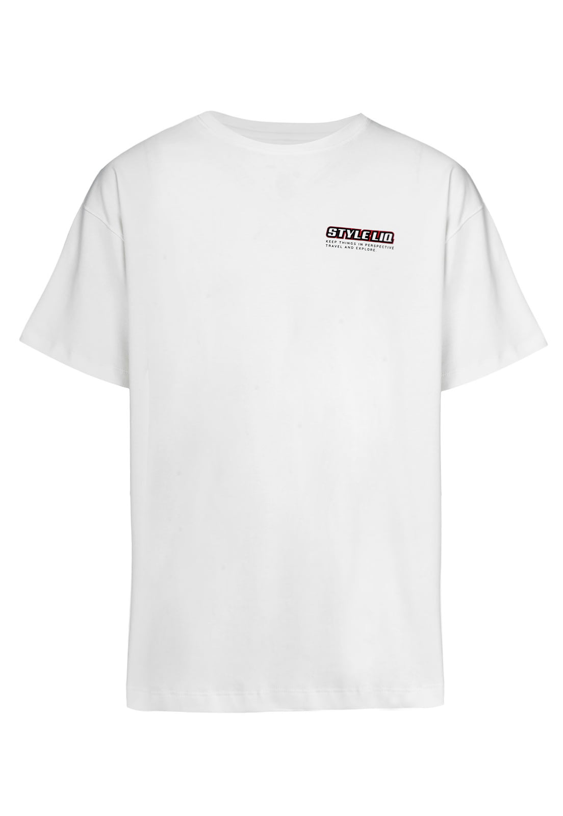 camiseta de hombre: color blanco con estampado de corazón