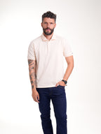 Polo de hombre beige, vista frontal