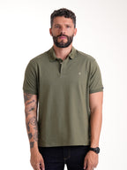 Polo de hombre verde militar, vista adicional