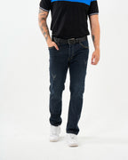 Jean Masculino Straight Fit | Denim Premium Azul Oscuro