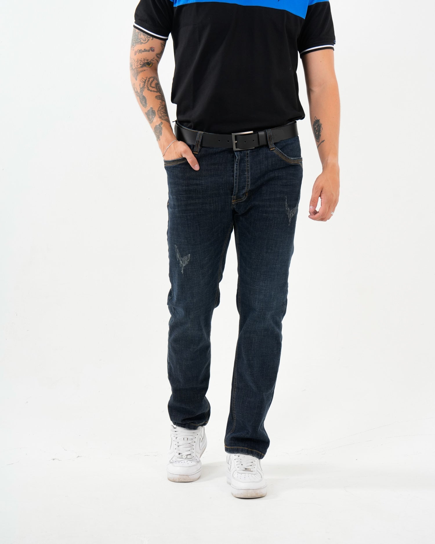Jean Masculino Straight Fit | Denim Premium Azul Oscuro
