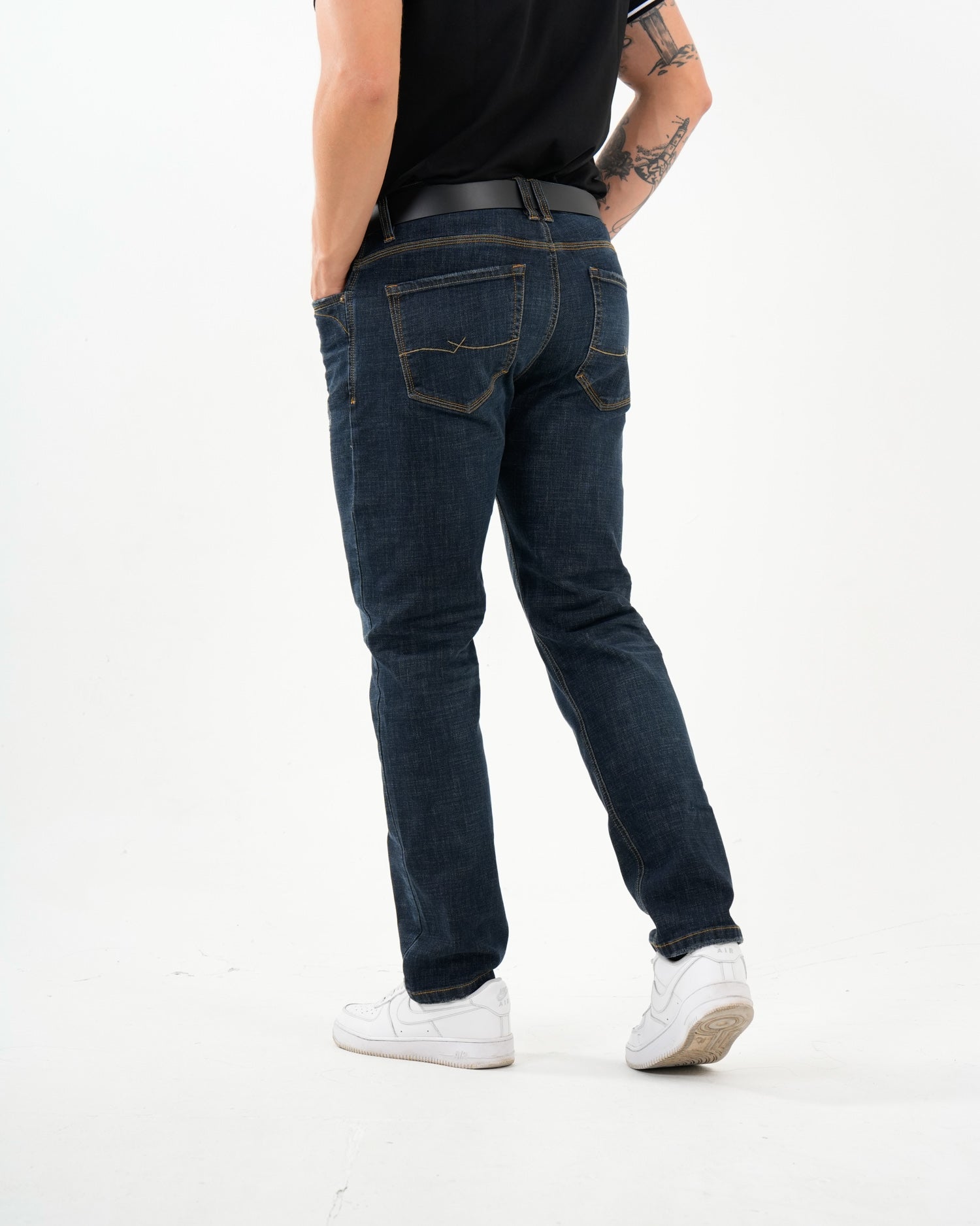 Jean Masculino Straight Fit | Denim Premium Azul Oscuro