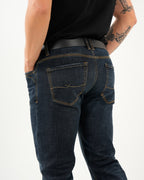 Jean Masculino Straight Fit | Denim Premium Azul Oscuro