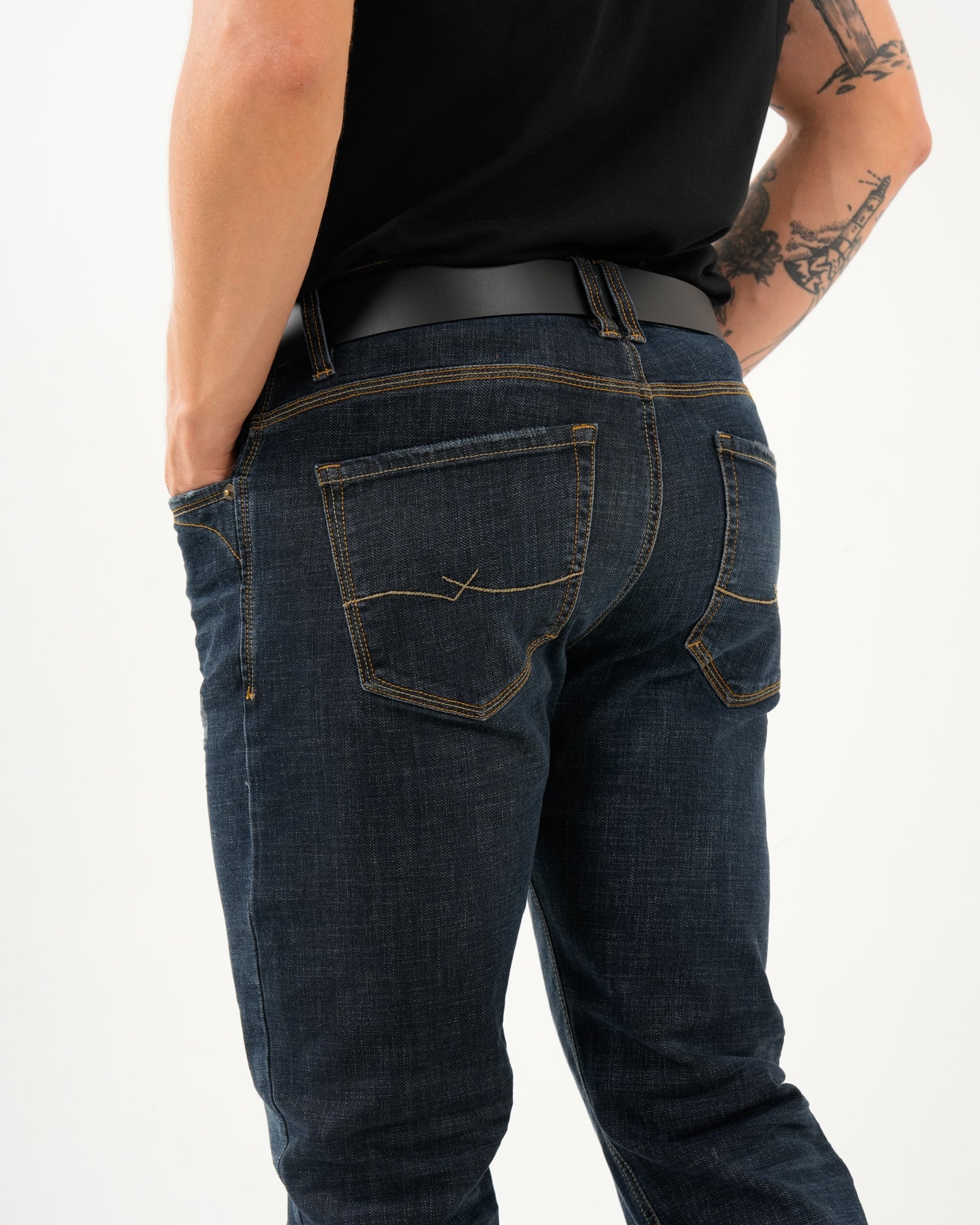 Jean Masculino Straight Fit | Denim Premium Azul Oscuro