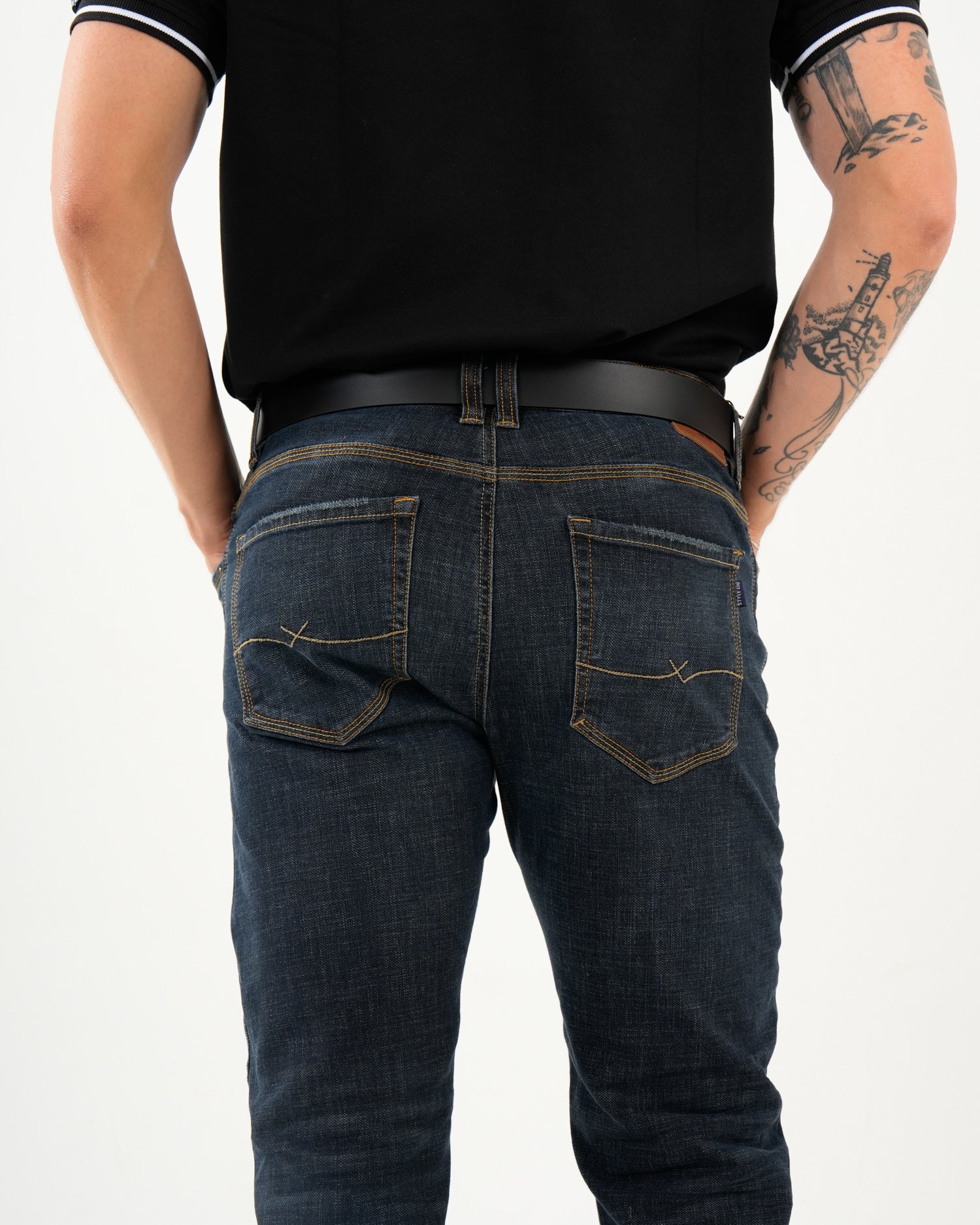 Jean Masculino Straight Fit | Denim Premium Azul Oscuro