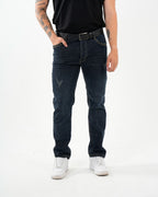 Jean Masculino Straight Fit | Denim Premium Azul Oscuro