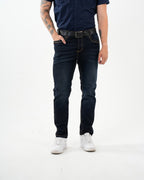 Jean Masculino Straight Fit | Denim Premium Azul Oscuro Clásico