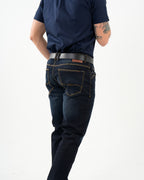 Jean Masculino Straight Fit | Denim Premium Azul Oscuro Clásico