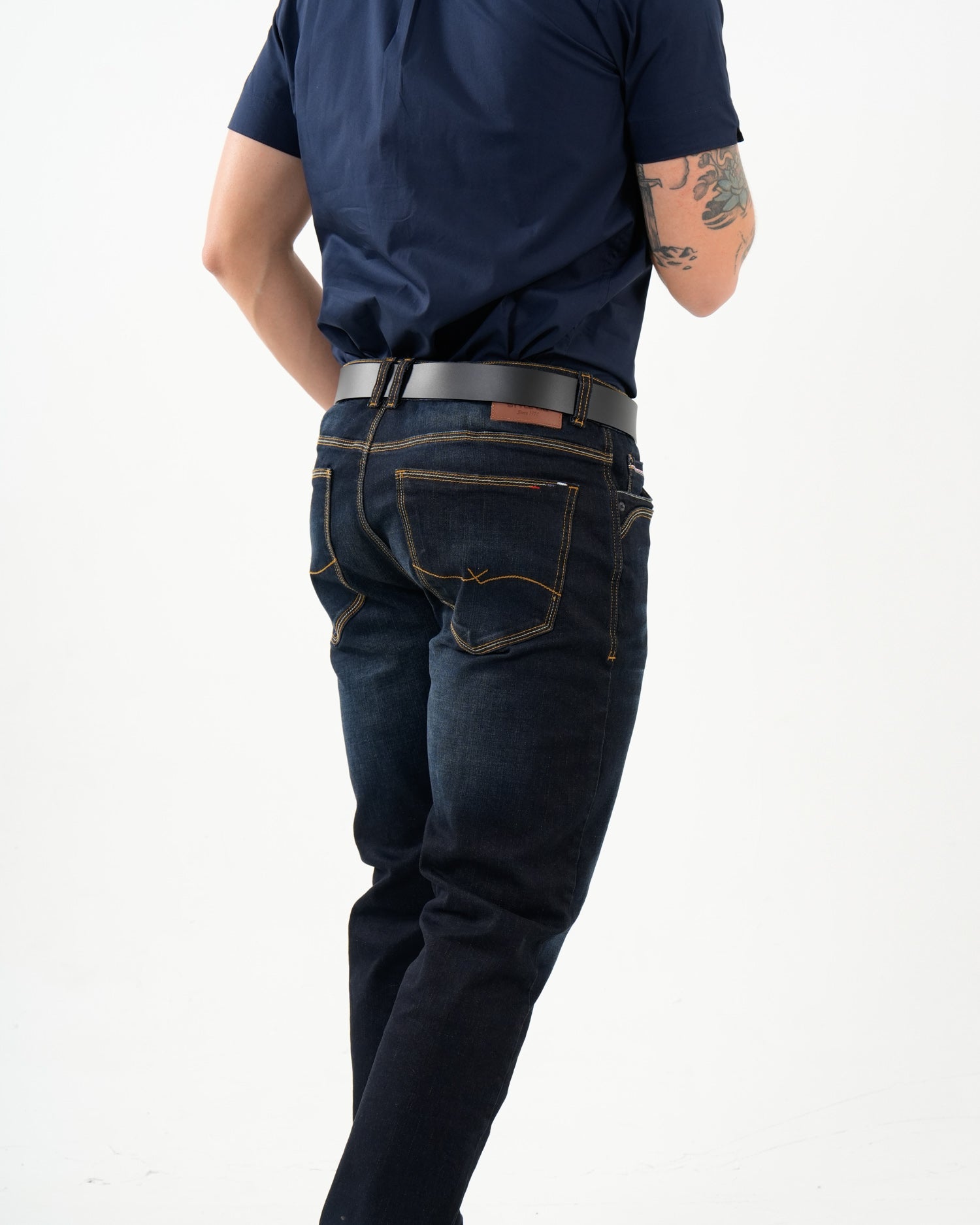 Jean Masculino Straight Fit | Denim Premium Azul Oscuro Clásico