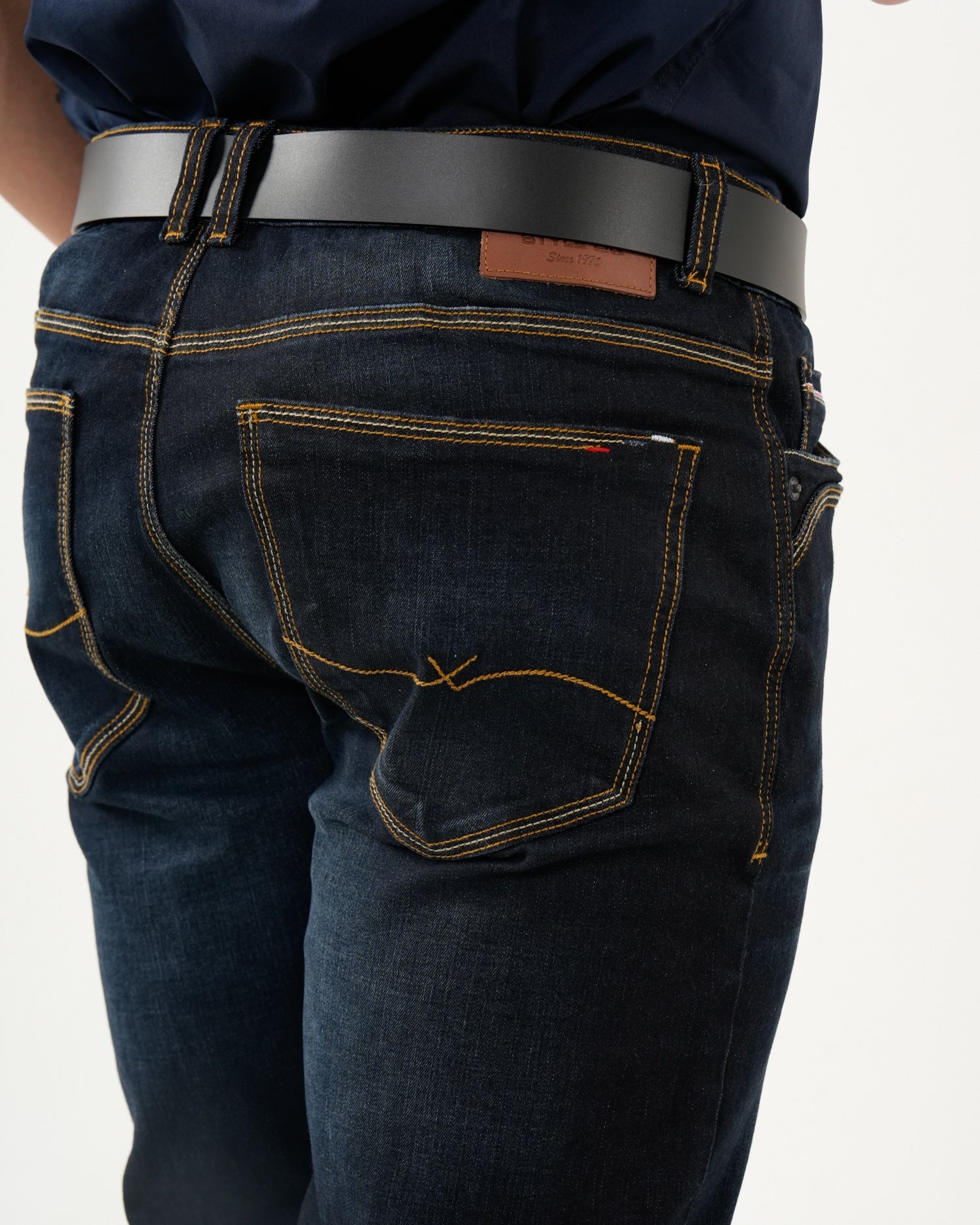 Jean Masculino Straight Fit | Denim Premium Azul Oscuro Clásico