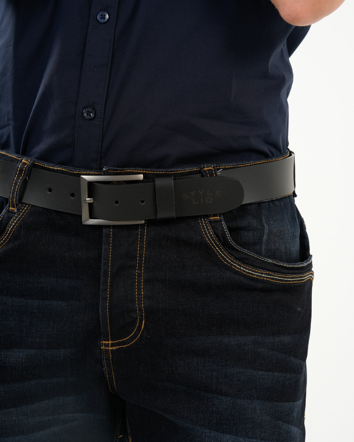 Jean Masculino Straight Fit | Denim Premium Azul Oscuro Clásico