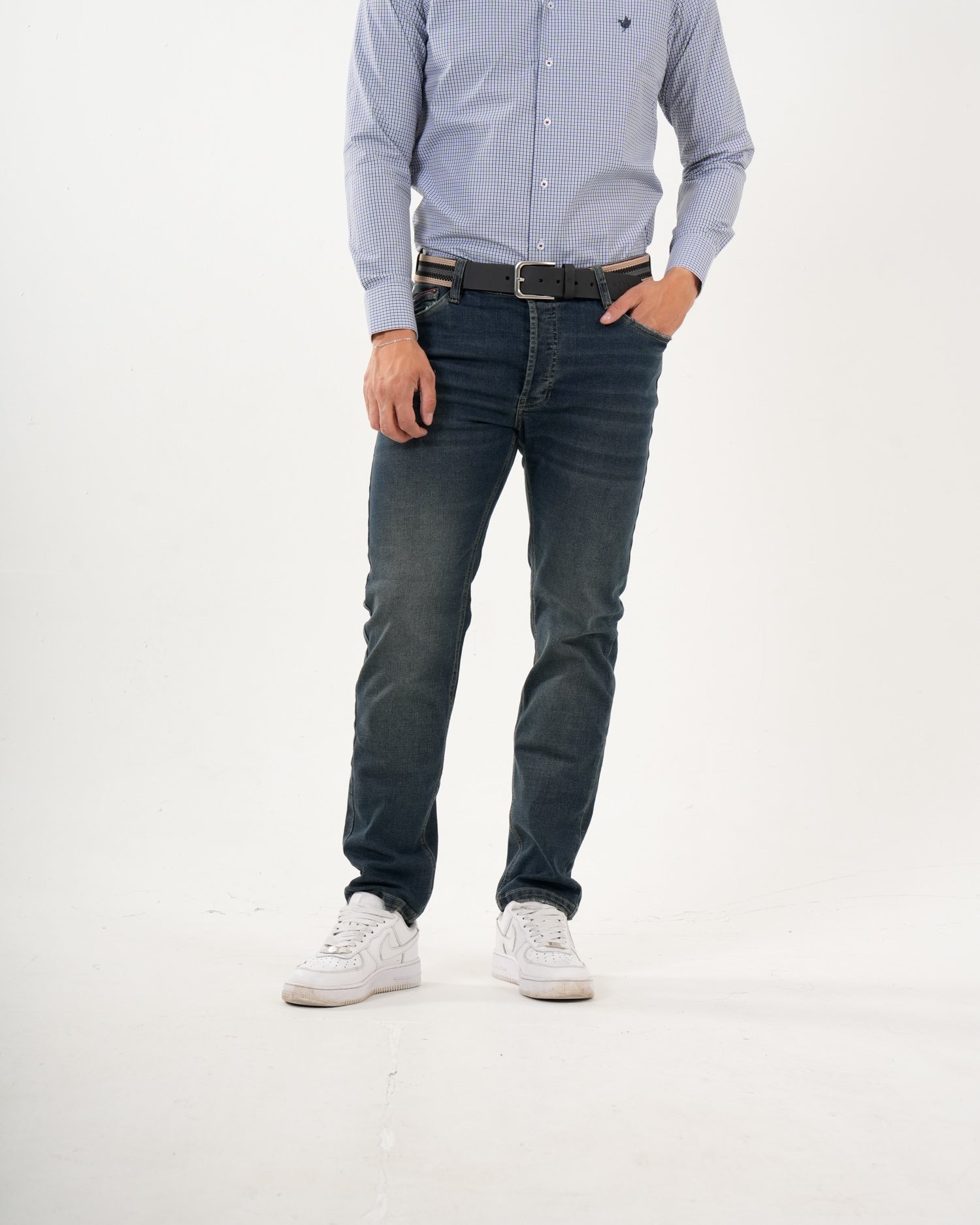 Jean Masculino Slim Fit | Denim Premium Azul Oscuro Ajustado