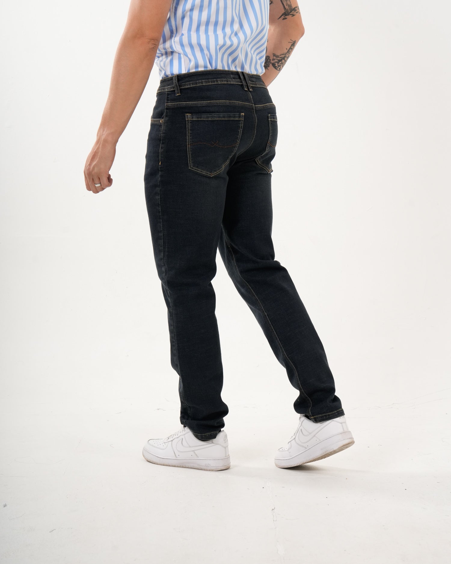 Jean Masculino Straight Fit | Denim Premium Azul Oscuro Clásico