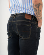 Jean Masculino Straight Fit | Denim Premium Azul Oscuro Clásico