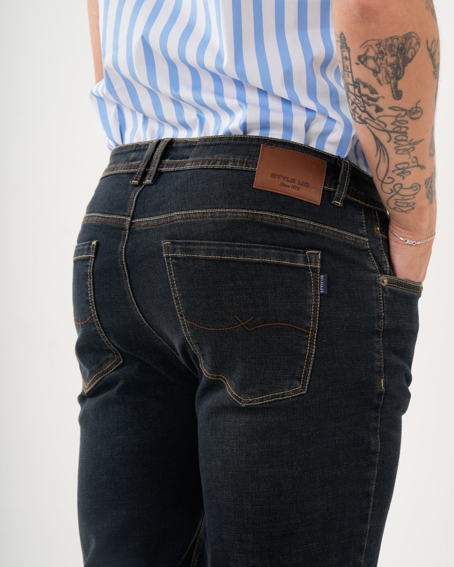 Jean Masculino Straight Fit | Denim Premium Azul Oscuro Clásico