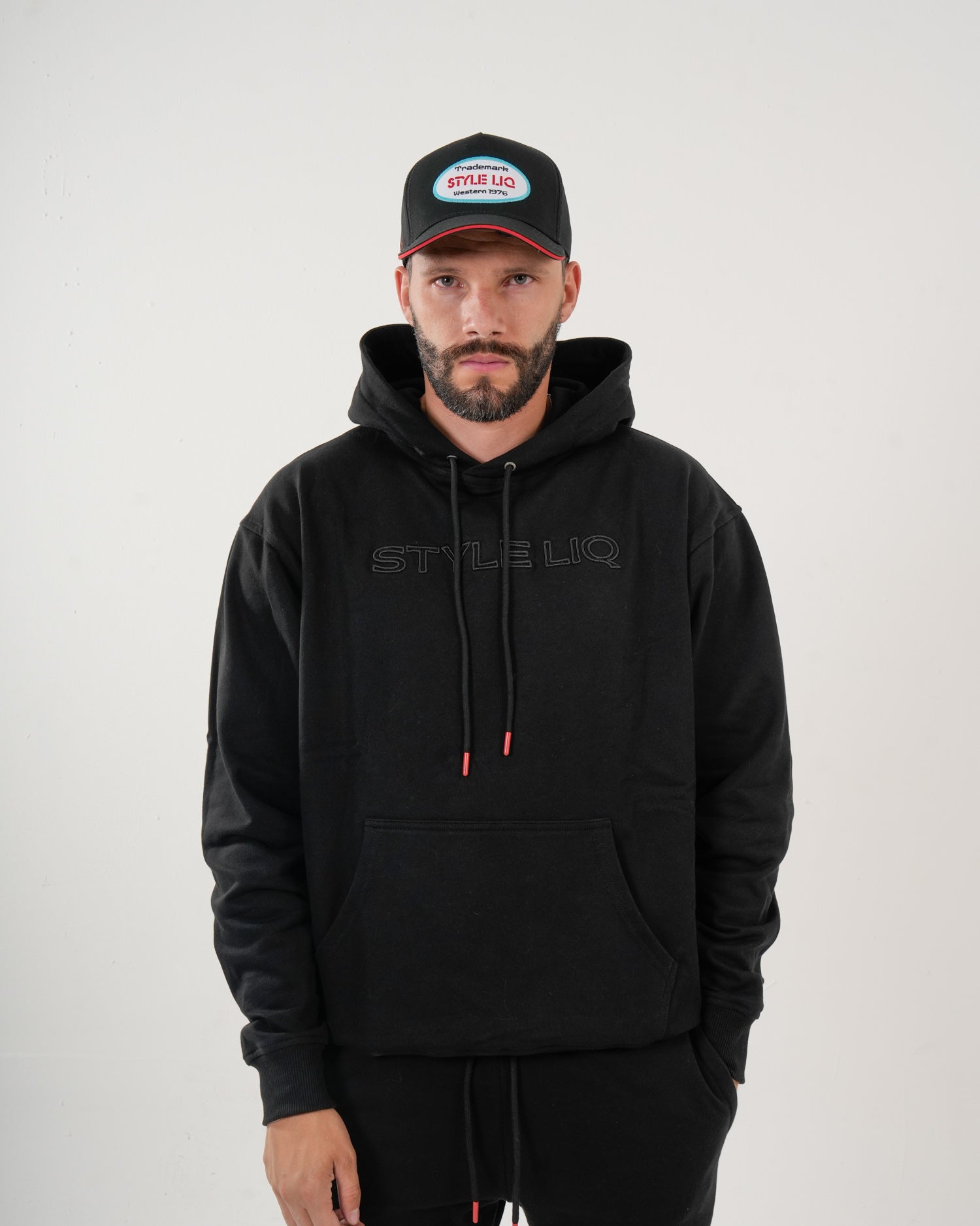Gorra Masculina Baseball | Algodón Premium Negro con Logo Bordado Style Liq