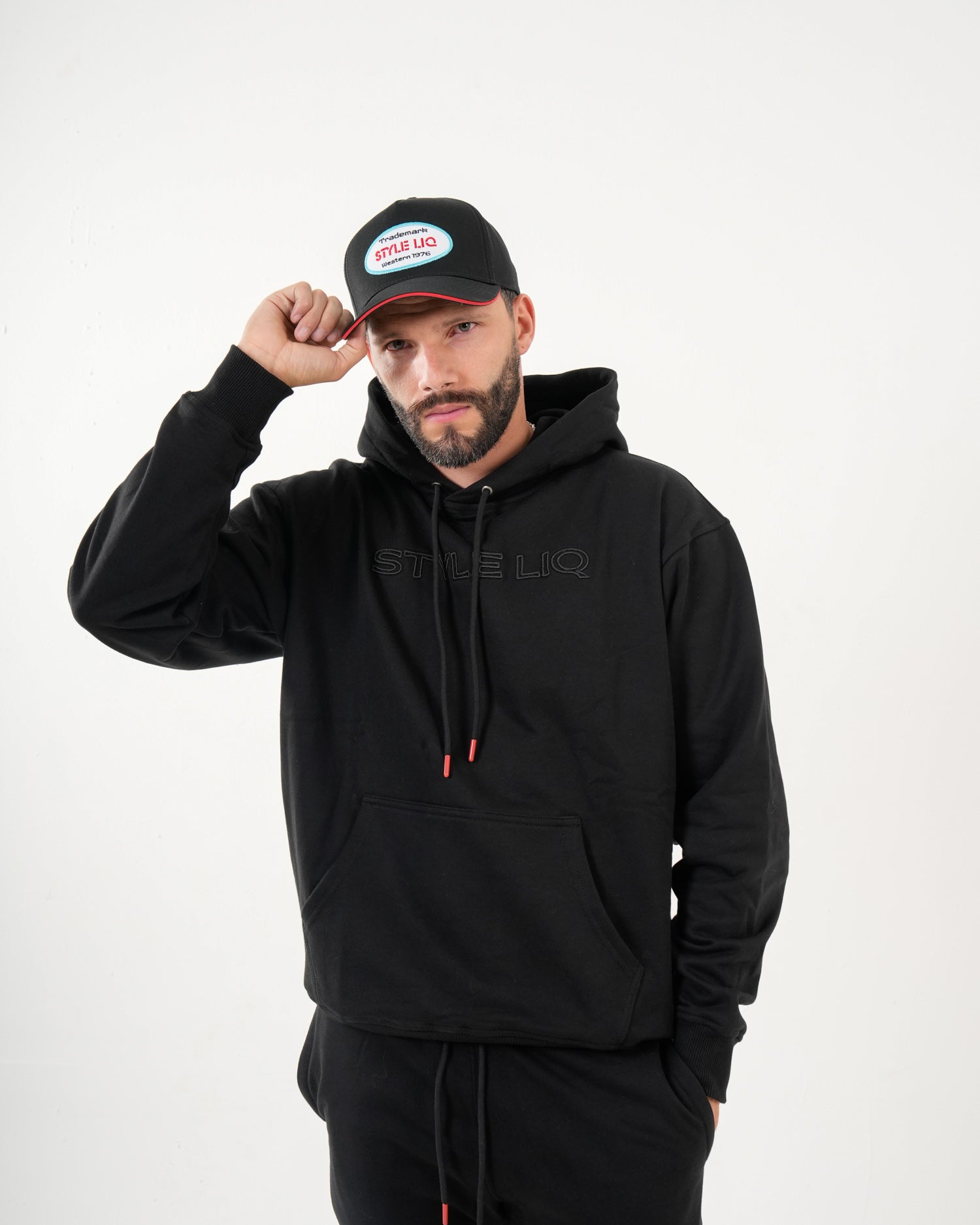 Gorra Masculina Baseball | Algodón Premium Negro con Logo Bordado Style Liq