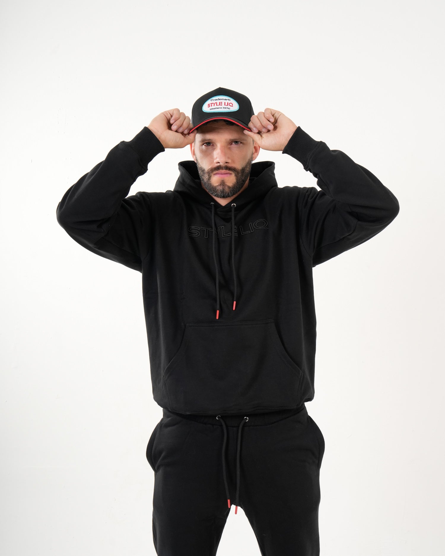 Gorra Masculina Baseball | Algodón Premium Negro con Logo Bordado Style Liq