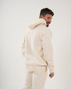 Sudadera Masculina | Algodón Premium Crema con Capucha