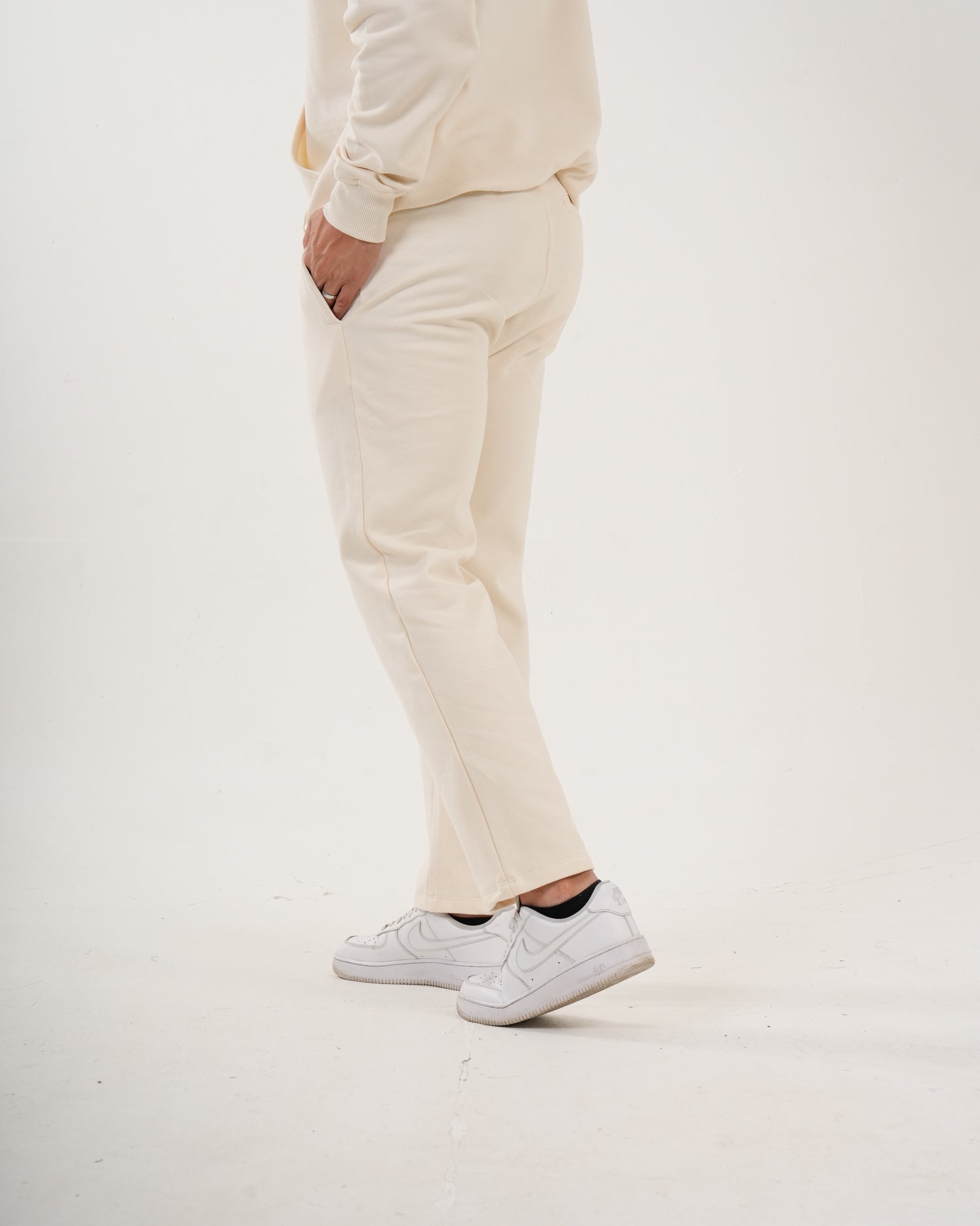 Pantalón Joggers Masculino | Algodón Premium Crema Cálido