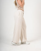 Pantalón Wide Leg Crema | Diseño Premium Tiro Alto