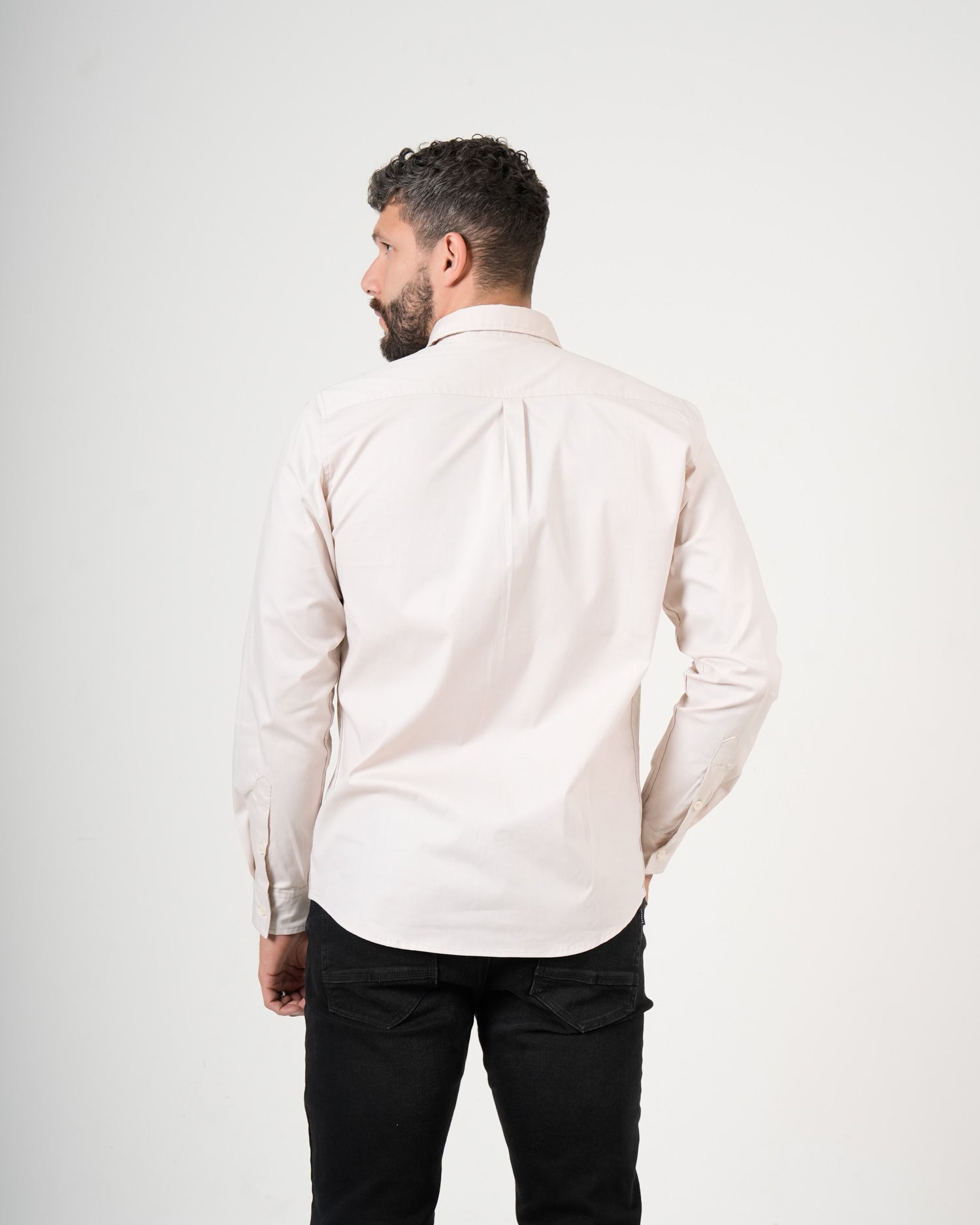 Camisa de Manga Larga Crema | Diseño Premium Clásico