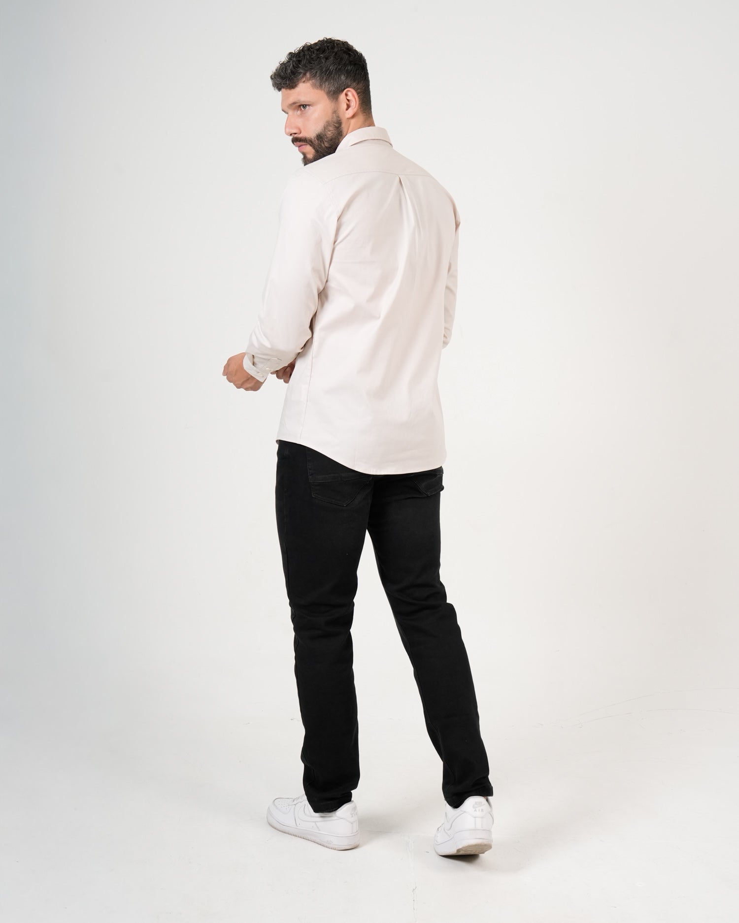 Camisa de Manga Larga Crema | Diseño Premium Clásico