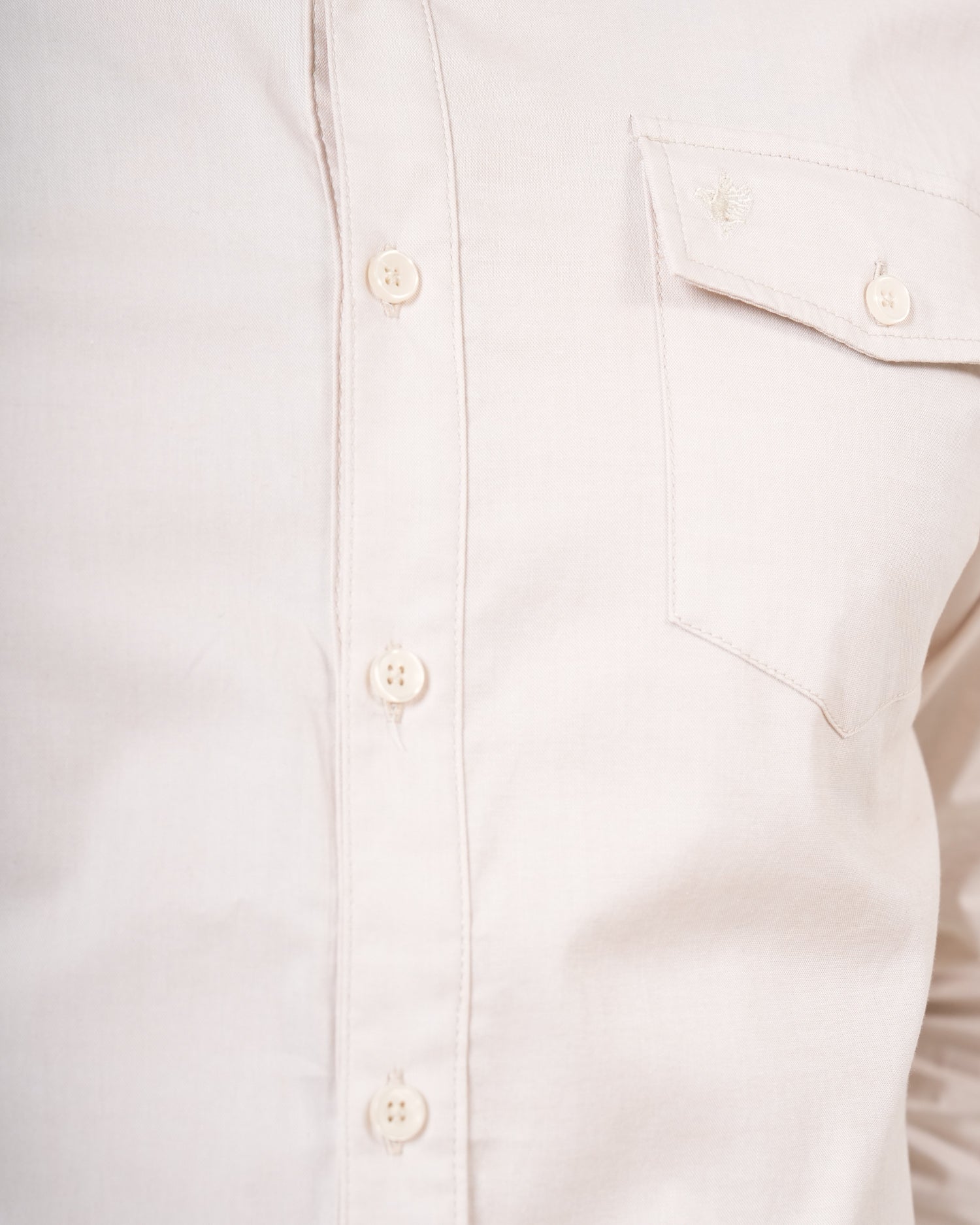 Camisa de Manga Larga Crema | Diseño Premium Clásico