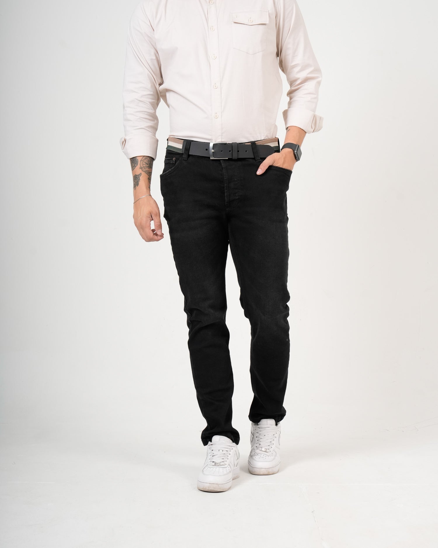 Jean Straight Leg Negro | Denim Premium Clásico