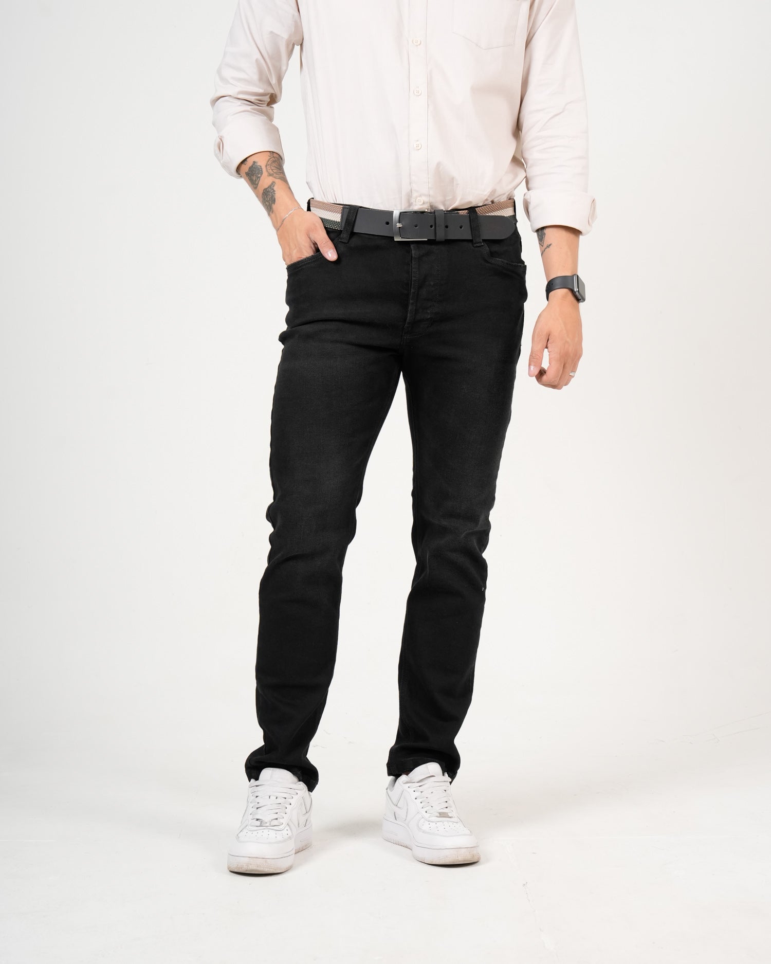 Jean Straight Leg Negro | Denim Premium Clásico