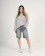Sweater Oversize Rayas negras Minimal