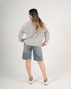 Sweater Oversize Rayas negras Minimal