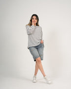 Sweater Oversize Rayas negras Minimal