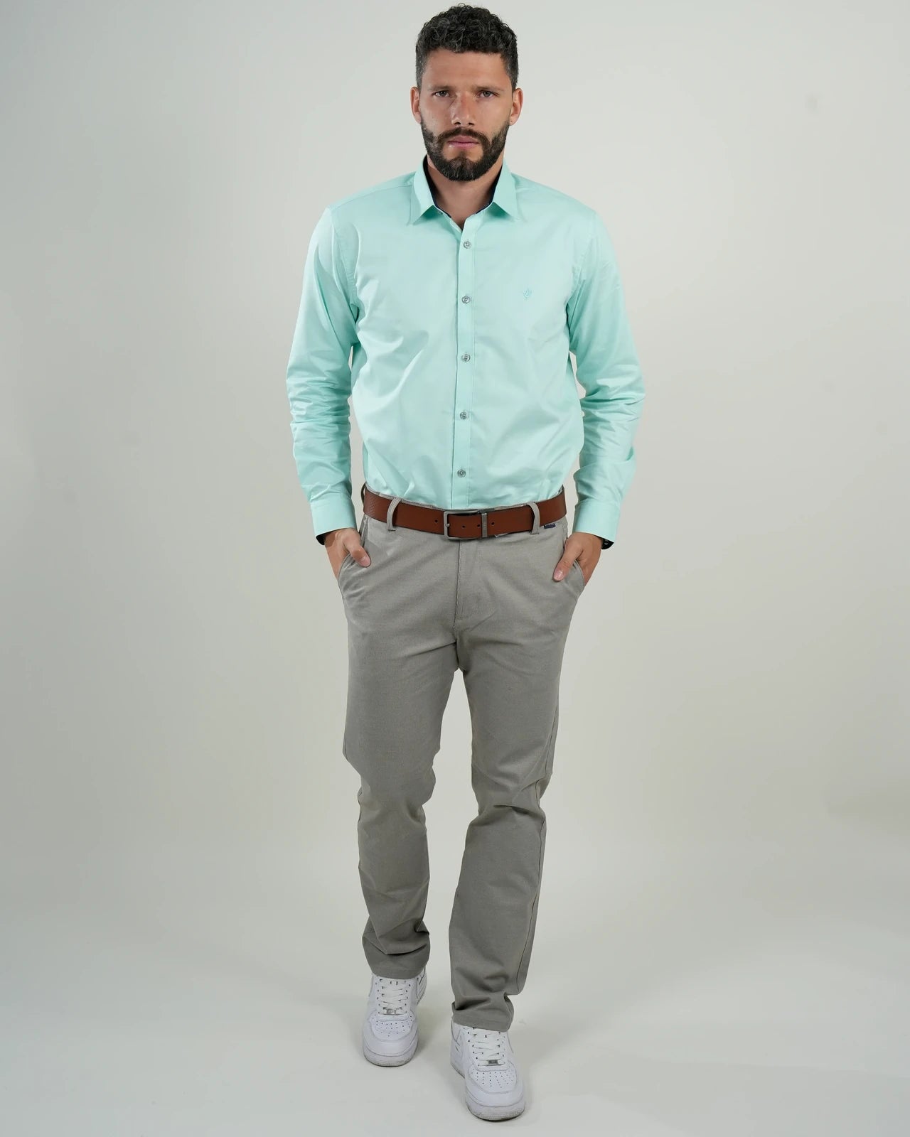 Pantalón Chino Oxford Gris