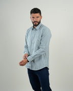 Camisa Oxford Rayas Verde