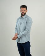 Camisa Oxford Rayas Verde