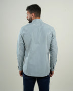 Camisa Oxford Rayas Verde