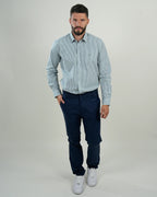 Camisa Oxford Rayas Verde